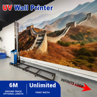 Impresora de inyección de tinta de pared vertical 3D, máquina de pintura de pared de riel de tierra de 12m, para impresión de imágenes grandes, 1 unidad