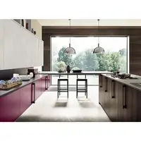 Fabrik Direkt Moderne Komfort Küche Schrank Küche Gebogene Form Küche Schränke Made In China