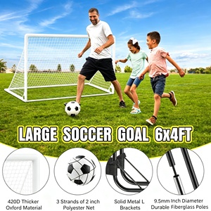 <span class=keywords><strong>But</strong></span> de football portable avec cadre en acier léger 213 cm, équipement d'entraînement pour jardin - Product Image 3