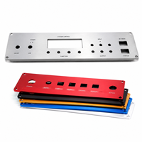 Façade métallique personnalisée pour amplificateur audio, usinée sur CNC, en aluminium, pour haut-parleur