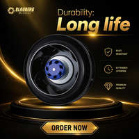 Ventilateur centrifuge arrière en plastique Blauberg 24V DC pour montage de conduit de purificateur d'air