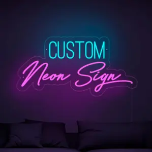 Custom Made Dropshipping Bedroom Party Home Decor Led Acrylic Dimmer Remote Neon Sign