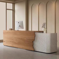 Bureau d'accueil personnalisé, simple et moderne, en bois pour bureau, salon, hôtels, salons de beauté, peinture, pour salles de sport, centres commerciaux