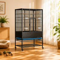 Nouvelle Cage d'élevage en Métal Grande Taille pour Perroquets et Pigeons, Compatible Canaris, Design Durable et Écologique