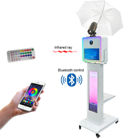 Cabina de Fotos con Pantalla Táctil de 15.6 Pulgadas, PC Integrada de 8+256GB, Soporte para Pantalla LCD de 29 Pulgadas, Compatible con Reproducción de Video/Fotos
