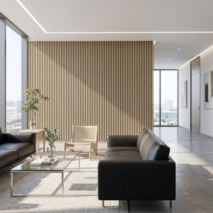 Panneau acoustique en MDF à une face, panneau décoratif insonorisant moderne pour chambre à coucher, utilisation extérieure, ignifuge et imperméable - Product Image 4