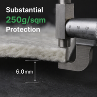 Capuche de protection professionnelle pour pompiers, 250 g/m², blanc cassé, norme GA 869, équipement résistant à la chaleur et ignifuge