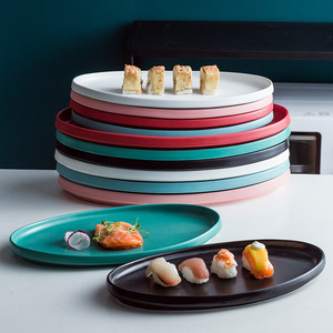 Platos Desechables de Cerámica Estilo <span class=keywords><strong>Zen</strong></span> Asiático para Regreso a Clases, Vajilla Ecológica Grabada, Creativa, al por Mayor - Product Image 4