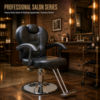 Fauteuil de barbier inclinable et réglable en hauteur avec un design minimaliste moderne pour les meubles de salon commerciaux