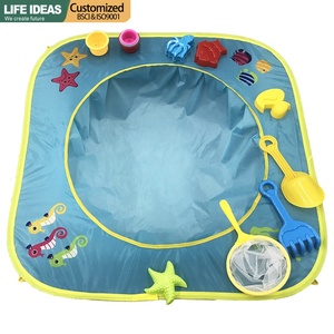 Dễ thương phim hoạt hình vũng nước hồ bơi trẻ mới biết đi bãi biển màu xanh chăn và hồ bơi trẻ em xách tay hồ bơi bãi biển với túi lưu trữ in - Product Image 6
