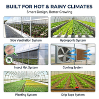 Serre Agricole Préfabriquée Extérieure en Film Plastique pour Culture de Tomates, Tunnel de Culture Polyvalent, 1000m²