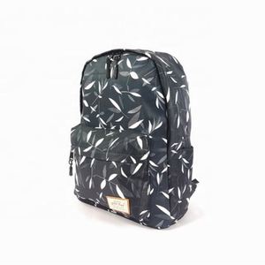 Venta al por mayor de mochilas coloridas personalizadas multicolor de gran capacidad con logotipo de poliéster mochila informal diseños florales - Product Image 1