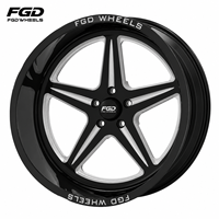 Jantes forgées concaves profondes de qualité supérieure, personnalisées, noires brillantes, argentées polies, 5 branches, 5x127, 20, 22, 24, 26 pouces, pour Jeep Wrangler