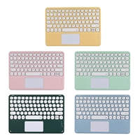 Keyboard nirkabel 2.4g harga pabrik dengan touchpad gigi biru Spanyol mini teclado keyboard isi ulang untuk tablet