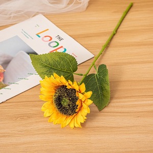 Flor Artificial de Girasol Simulada, Rama Individual, Flor de Seda de Alta Simulación, Decoración para el Hogar, Adorno para Sala de Estar - Product Image 3