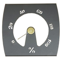 Termometer Kayu Spruce Solid Modern Terlaris dengan Jendela Transom untuk Aksesoris Sauna