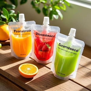 Kích thước tùy chỉnh Rỗng trong suốt nước ép trái cây đứng lên túi túi có vòi hút cho đồ uống lỏng champagnes - Product Image 2