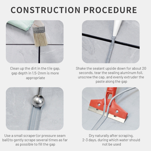 Nhanh Chóng Làm Khô Sửa Chữa Kit Vữa Niêm Phong Cho Sàn Gạch Thìa Bao Gồm Không Thấm Nước Gạch Caulk Với Scraper Cho Sàn Nhà Bếp Gạch - Product Image 4