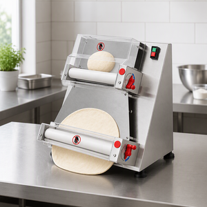 Macchina Elettrica Professionale per Stendere la Pasta della Pizza in Acciaio Inox, Larghezza da 10 a 40 cm, per Panetterie, Ristoranti e Pizzerie - Product Image 3