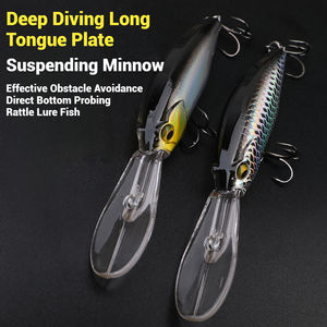 Leurre méné porte-jarretelles 16g 75mm avec longue lèvre de plongée appât de poisson Mandarin pour eau douce - Product Image 4