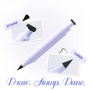 Großhandel Professioneller Hochwertiger <span class=keywords><strong>2</strong></span>-in-1 Flügel-Stempel Eyeliner Stift - Wasserfester Langanhaltender Schnell Trocknender Flüssig-Eyeliner für Frauen - Product Image 4