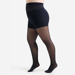 Collants Jacquard en Nylon Grande Taille pour Femmes Rondes, Sexy et Tendance, à Pois Cœur au Dos, Amincissants, Respirants et Fins - Product Image 5
