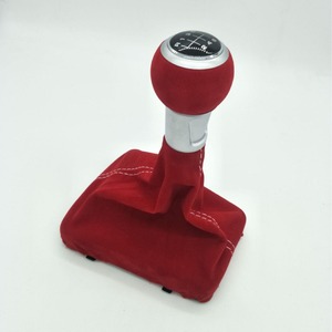 Pomo de Palanca de Cambios de 6 Velocidades para Audi A3, Color Rojo Terciopelo, con Cubierta Antipolvo, Diseño Ergonómico - Product Image 1