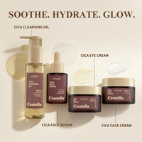 Ensemble de soins apaisants coréens à la Centella pour peaux sensibles, marque privée, kit sérum et crème CICA OEM
