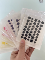 Patchs Hydrocolloïdes Personnalisés pour Boutons, 40 Pièces, Motif Étoile Noire Mignonne, Autocollants pour Couvrir les Boutons du Visage