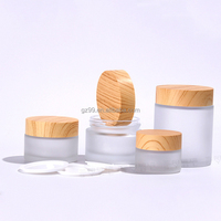 Capuchons à vis en bambou ou en bois imitant, 50 pièces, en verre, pour soins de la peau, 5g 10g 15g 20g 30g 50g 100g, vente en gros