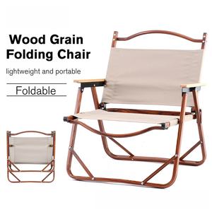 Sillas Plegables Portátiles para Acampar al Aire Libre, <span class=keywords><strong>Silla</strong></span> de <span class=keywords><strong>Playa</strong></span> Ultraligera <span class=keywords><strong>con</strong></span> Mango de Madera para Picnic, Jardín, Ocio, Parque, Pesca - Product Image 2