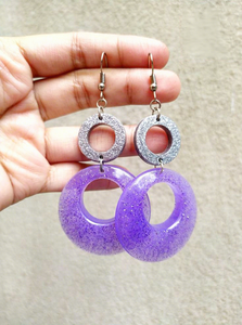 Handcrafted Colorful Resin <b>Earrings</b> Modern Fashion Jewelry for Women Girls Handmade Lightweight Resin Accessories for Wedding - Product Image 2