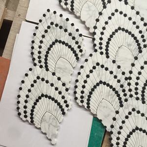 Mosaico de Mármol Blanco Carrara Irregular, Mosaico de Mármol Roto, Mosaico de Mármol para Paredes de Cocina, Azulejos para Piso, Galala Bianco - Product Image 3