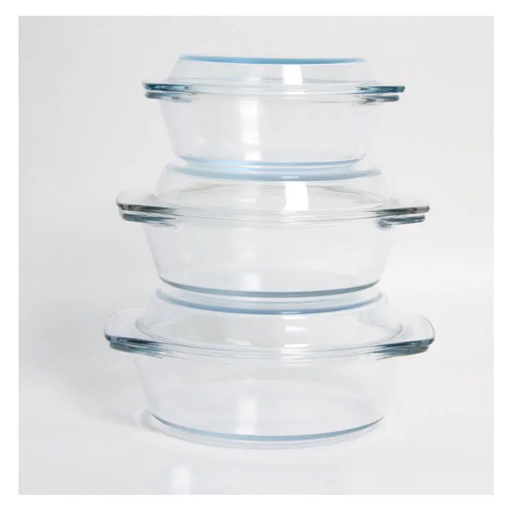 Thủy tinh chịu nhiệt có thể BPA free Glass bé thực phẩm container cao Borosilicate rõ ràng Vòng Glass soong