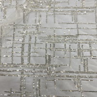 Maille classique 3mm couches paillettes broderie Simple femmes robe sangle robe chaussures sac chapeau Sequin tissu