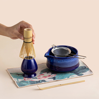 Ensemble d'outils pour la cérémonie du matcha japonais fait main, fouet en bambou naturel, kit de thé matcha personnalisable