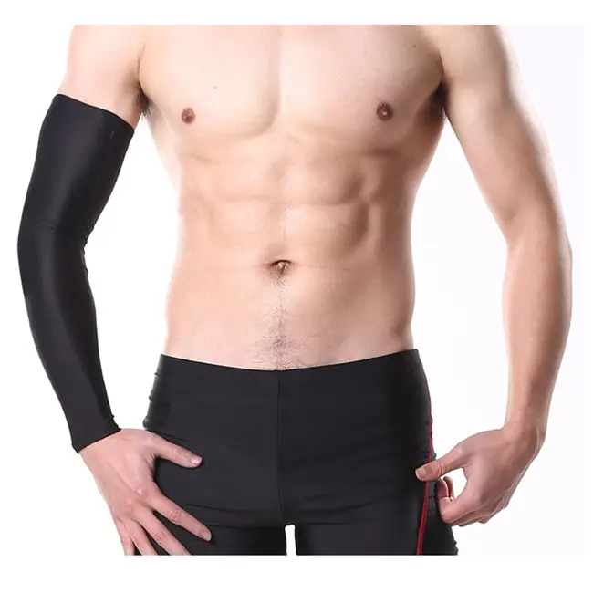 Commercio all'ingrosso spandex sport in esecuzione braccio fitness compressione gomito maniche brace