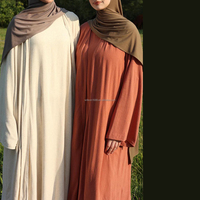 Vêtements islamiques Willson pour femmes, robe abaya modeste musulmane à manches longues avec boutons intérieurs, tissu en lin pour le printemps