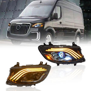 Modificación del Conjunto de Faros Delanteros para <span class=keywords><strong>Mercedes</strong></span>-Benz <span class=keywords><strong>Sprinter</strong></span> 19-23 con Luces de Circulación Diurna LED, Lentes Láser, 12V 55W - Product Image 1