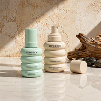 Bouteille Pompe en Mousse à Design Vague avec Logo Personnalisé 350ml, Emballage Cosmétique Vide Rechargeable en PET pour Lotion et Nettoyant Visage, Idéal pour Vente en Gros aux Marques
