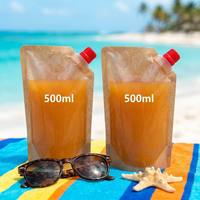 Pochette transparente à bec verseur de qualité alimentaire avec bouchon à vis (BOPP/Nylon/Polypropylène/PVC) pour l'emballage de jus et de boissons