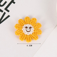 Schattig lachend gezichtje pluche DIY bloemenapplicatie accessoire tas verpakking decoratie accessoires