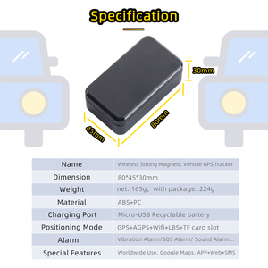 Mini Rastreador GPS con Larga Duración de Batería, Resistente al Agua IP67, Magnético, Antipérdida para Auto/<span class=keywords><strong>Barco</strong></span>/Contenedor/Fleeta, Aplicación de Rastreo Gratuita - Product Image 5