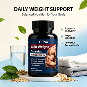 Capsules de prise de poids à marque privée, stimulant musculaire avec probiotiques, enzymes digestives, soutien immunitaire, OEM, 90 unités - Product Image 3
