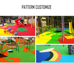모에트리 사용자 정의 패턴 어린이 놀이터 플로어 EPDM 고무 표면 야외 어린이 놀이 공간 epdm 플로어 피소 수브 - Product Image 6