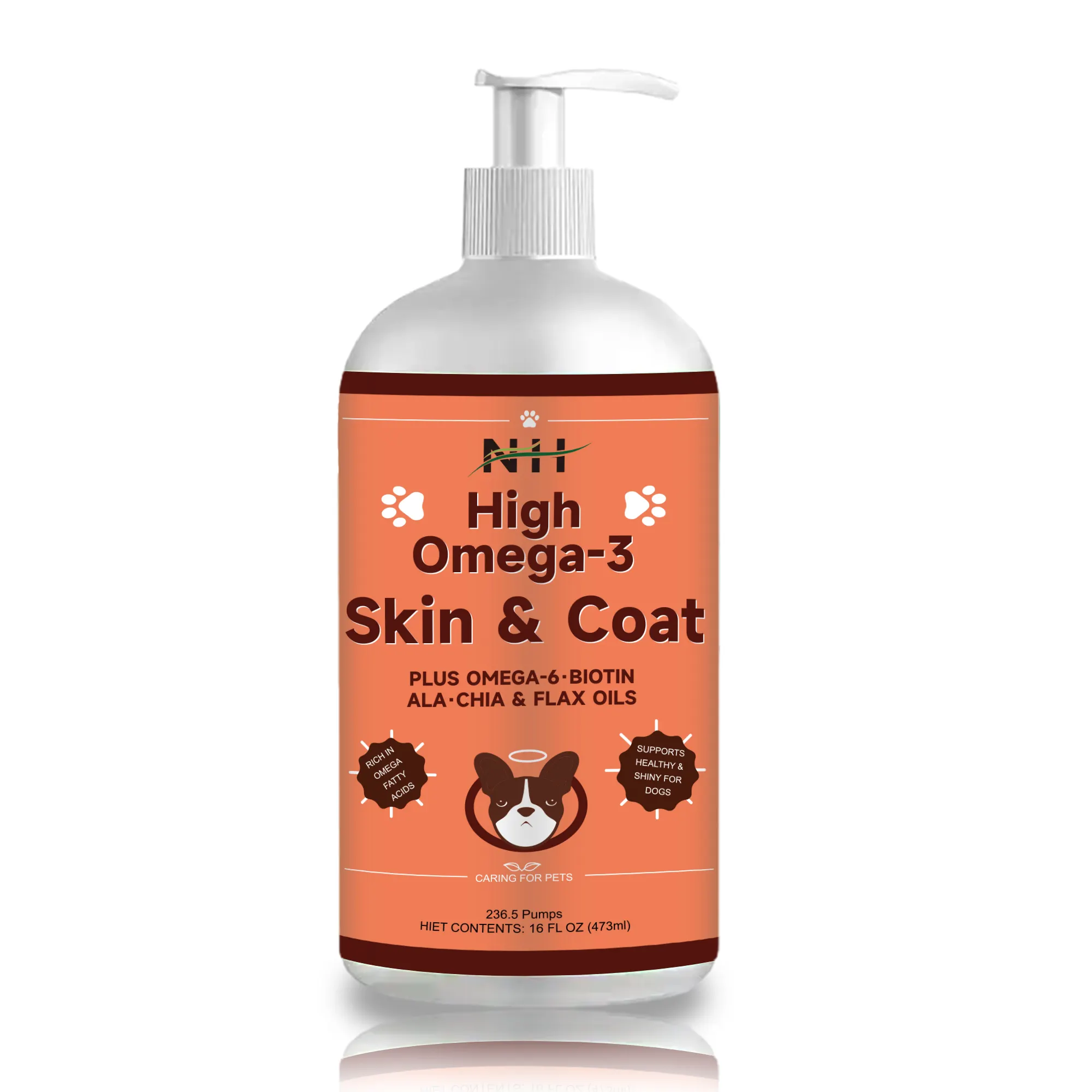 High Omega-3 Dog Fish Oil Supplement Skin&Coat Healthy Pet Supplement Oil Fish Oil for Dogs