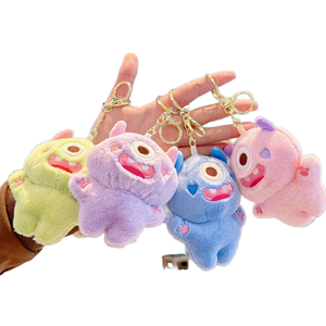 Llavero de Mosquetón con Muñeco de Monstruo Pequeño de Anime y Dibujos Animados, Ojos Grandes, de Moda, para Aliviar el Estrés, Duradero, de Plástico PP, Relleno de Algodón - Product Image 1