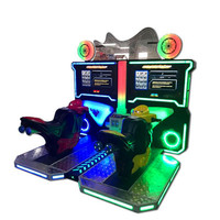 Simulateur de voiture électrique 2 joueurs, machine de jeux vidéo d'arcade de course, pousse-pièces