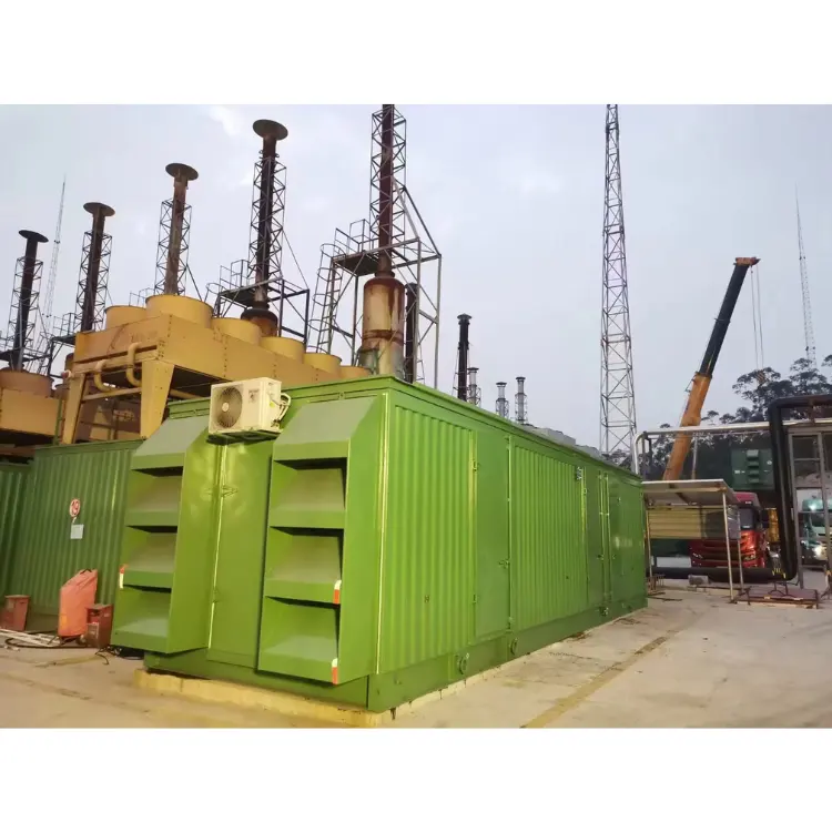 Containerized im lặng tán jichai 100kw, 500kw. 800kw, 1mW khí tự nhiên/Biogas/Methane Máy phát điện khí