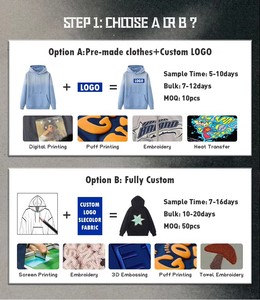 Alta Qualidade Algodão Completo Duplo Zíper Em Dois Sentidos <span class=keywords><strong>Hoodie</strong></span> Logotipo Personalizado Streetwear Homens Oversized Preto Em Branco Rosto Cheio Zip up <span class=keywords><strong>Hoodie</strong></span> - Product Image 3